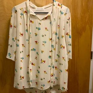 Citrus and Lemon blouse. Size small. No stains, odor or pulls.